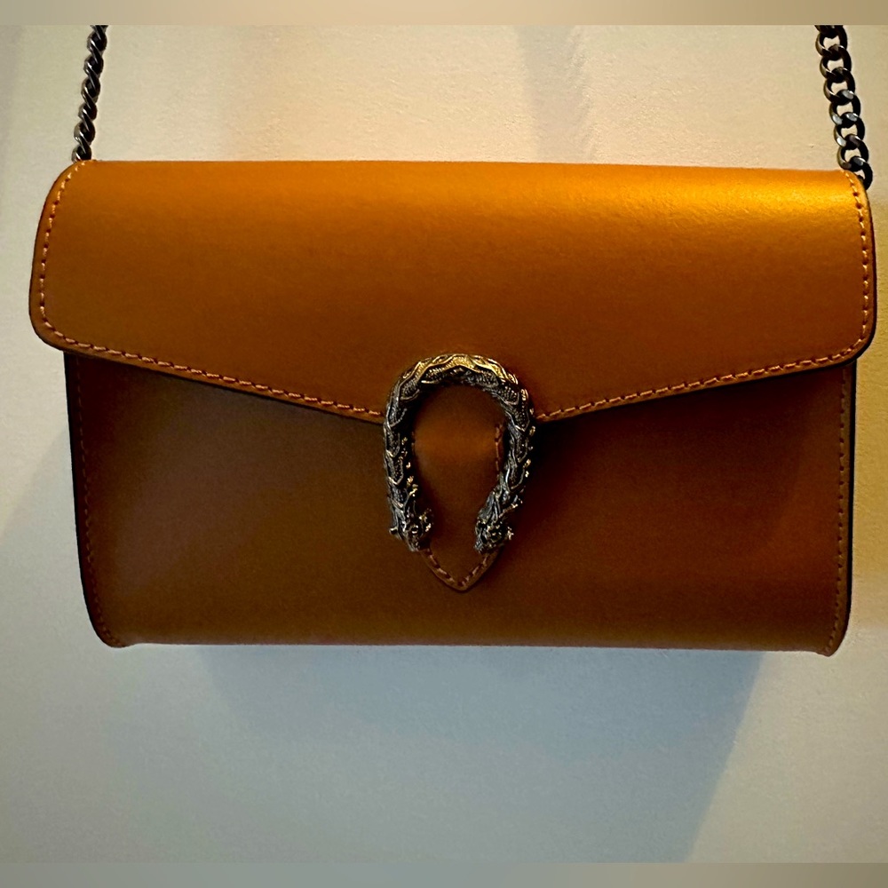 Vera Pelle genuine leather bag made in Italy brown with beautiful metal hardware